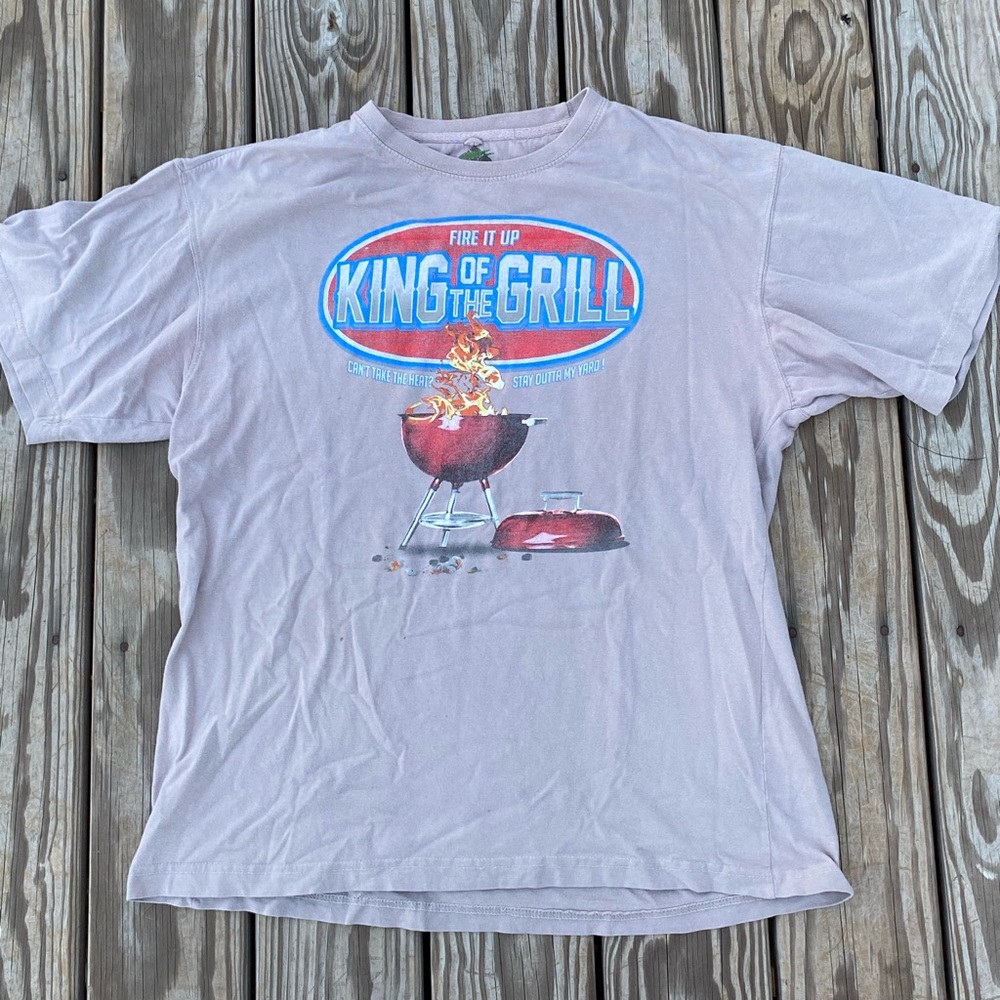 XL Fire It Up King Of The Grill Kingsford parody T shirt